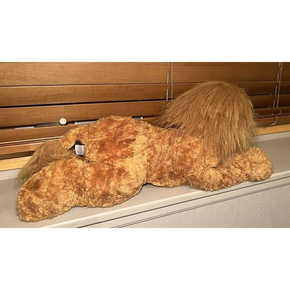 VTG GUND LION LEONARDO STUFFED 4754 PLUSH SOFT WEIGHTED PAWS 22”Gentle Giant - Picture 3 of 8